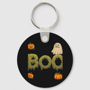 Halloween Pumpkin and Ghost / Abóbora e Fantasma d Keychain
