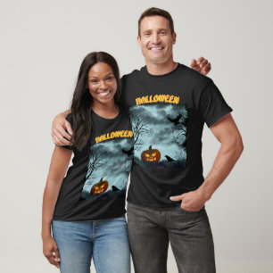Halloween pumpkin and raven T-Shirt