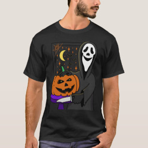 Halloween Pumpkin and Scream Face T-Shirt