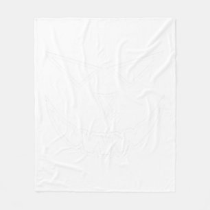 Halloween Pumpkin Angry Face Fleece Blanket