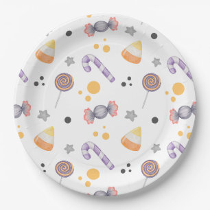 Halloween Pumpkin Animals Little Boo Baby Shower Paper Plate