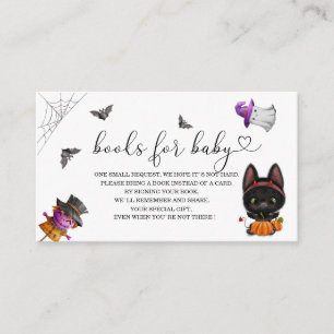 Halloween Pumpkin baby shower books for baby Enclosure Card