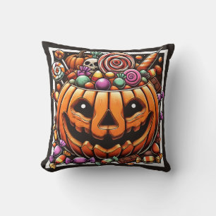 Halloween Pumpkin Basket Pillow