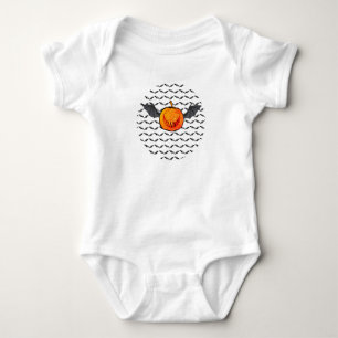 Halloween pumpkin bat baby bodysuit