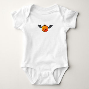 Halloween pumpkin bat baby bodysuit