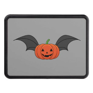 Halloween Pumpkin Bat Trailer Hitch Cover