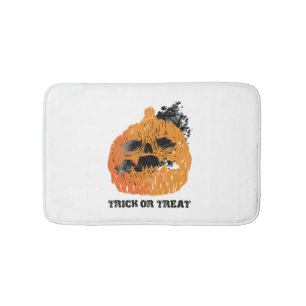 Halloween pumpkin bath mat