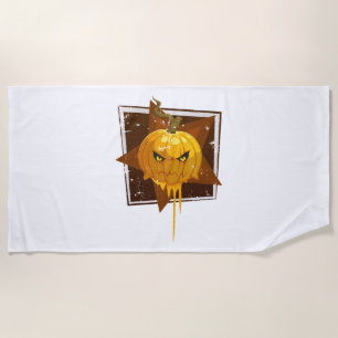 Halloween pumpkin                                  beach towel