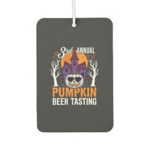 Halloween Pumpkin Beer Tasting Haunted House Air Freshener