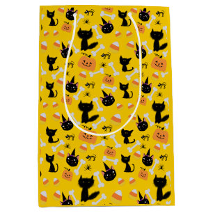 Halloween Pumpkin & Black Cats Gift Bag