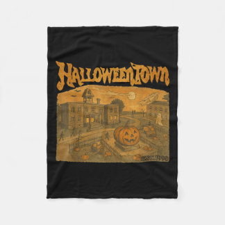 Halloween Pumpkin Boo Ghost Tee Funny Vintage Hall Fleece Blanket