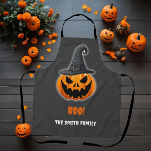 Halloween Pumpkin “BOO!” – Personalized Name Apron