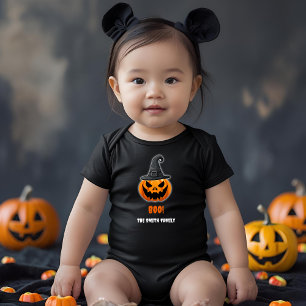 Halloween Pumpkin “BOO!” – Personalized Name Baby Bodysuit