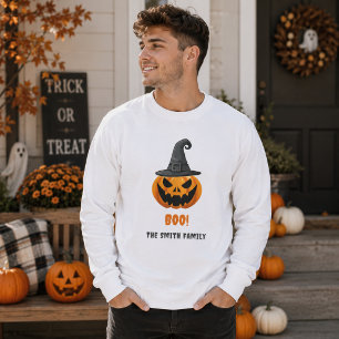 Halloween Pumpkin “BOO!” – Personalized Name Sweatshirt