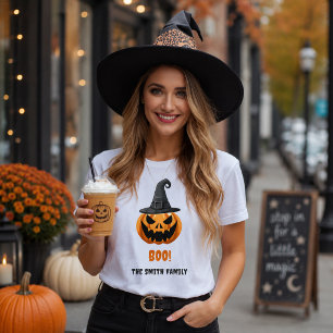 Halloween Pumpkin “BOO!” – Personalized Name T-Shirt