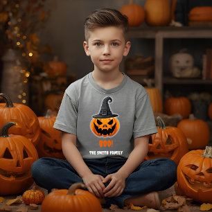 Halloween Pumpkin “BOO!” – Personalized Name T-Shirt