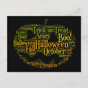 Halloween Pumpkin Boo! Postcard