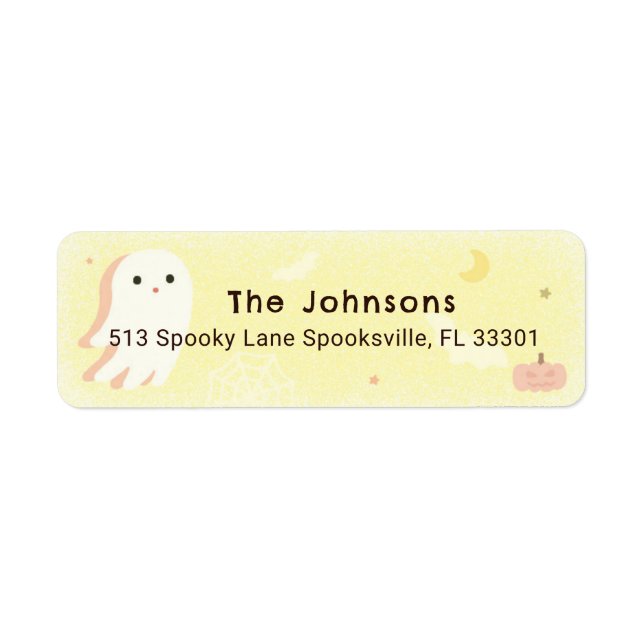 Halloween Pumpkin Boo Return Address Label (Front)