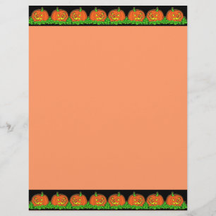 Halloween Pumpkin Border Letterhead
