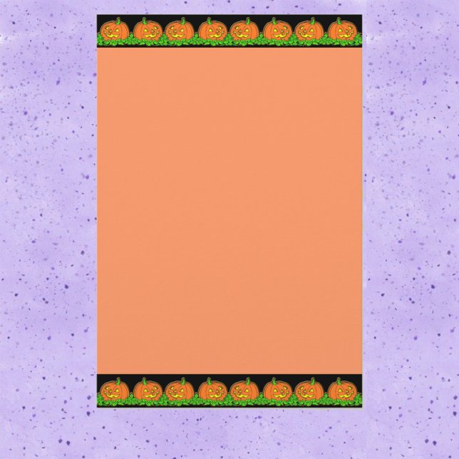 Halloween Pumpkin Border Stationery (Creator Uploaded)
