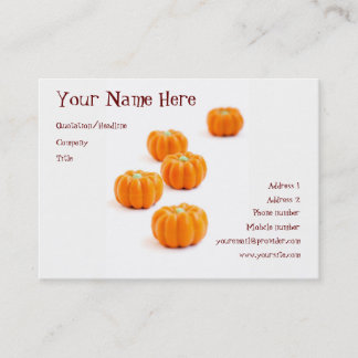 Halloween pumpkin candy business card