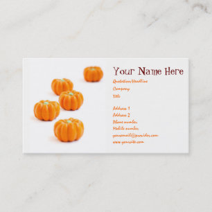 Halloween pumpkin candy business card