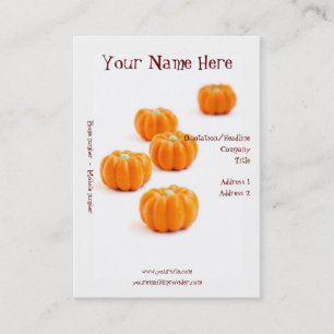 Halloween pumpkin candy business card