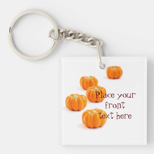 Halloween pumpkin candy keychain (Front)