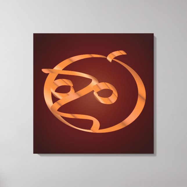 Halloween pumpkin canvas print (Front)