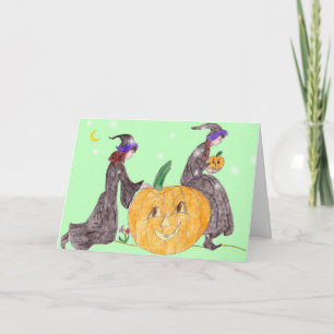 Halloween, Pumpkin Caretakers Card