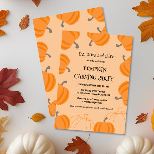 Halloween Pumpkin Carving Party Invitation