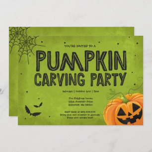 Halloween Pumpkin Carving Party Invitation