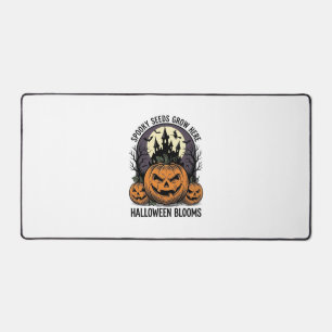 Halloween Pumpkin Castle Vintage Spooky Shirt_1 Desk Mat
