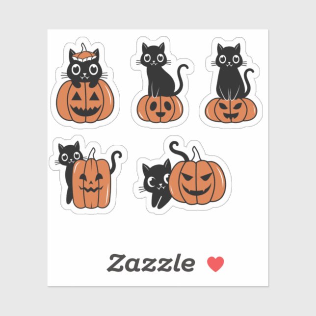 Halloween pumpkin cat (Sheet)
