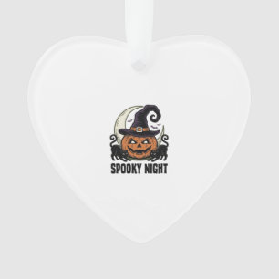 Halloween Pumpkin Cat Witch Hat Vintage Shirt_1 Ornament