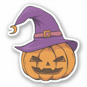 Halloween Pumpkin Character Sticker