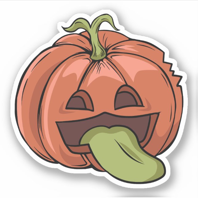 Halloween Pumpkin Character Sticker (Front)