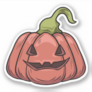 Halloween Pumpkin Character Sticker