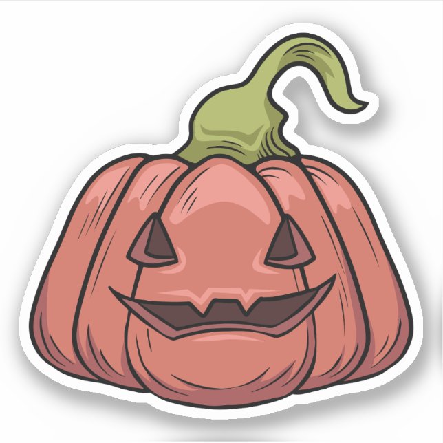 Halloween Pumpkin Character Sticker (Front)