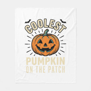 Halloween Pumpkin Coolest On The Patch Vintage_1 Fleece Blanket