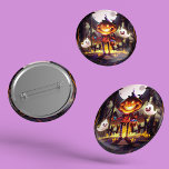 Halloween Pumpkin Cute Ghosts Moon Scary Forest 2 Inch Round Button<br><div class="desc">Halloween Pumpkin Cute Ghosts Moon Scary Forest Buttons features a cute pumpkin head and ghosts going on a trick or treat through a spooky forest. Perfect for your Halloween party. Designed by ©Evco Holidays www.zazzle.com/store/evcoholidays</div>