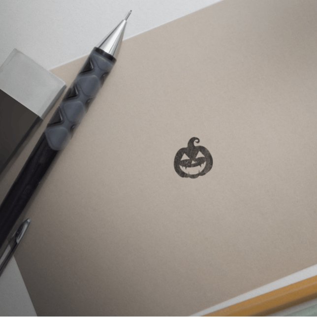 Halloween pumpkin Cute Rubber Stamp (Creator Uploaded)