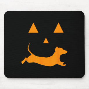 Halloween Pumpkin Dachshund Jack-o-lantern Costum Mouse Pad