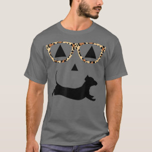 Halloween Pumpkin Dachshund Jackolantern Leopard G T-Shirt