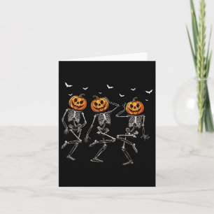 Halloween Pumpkin Dancing Skeleton Costume Women M Card