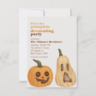 Halloween Pumpkin Decorating Part Invite