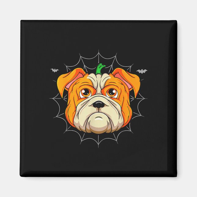 Halloween pumpkin dog  magnet (Front)