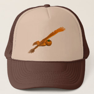 Halloween Pumpkin Eagle Mixture Trucker Hat