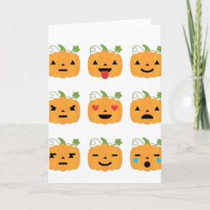 halloween pumpkin emojis card
