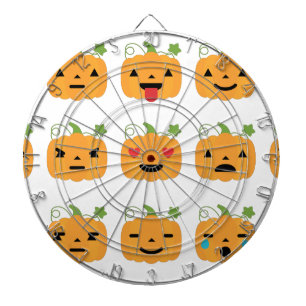 halloween pumpkin emojis dartboard